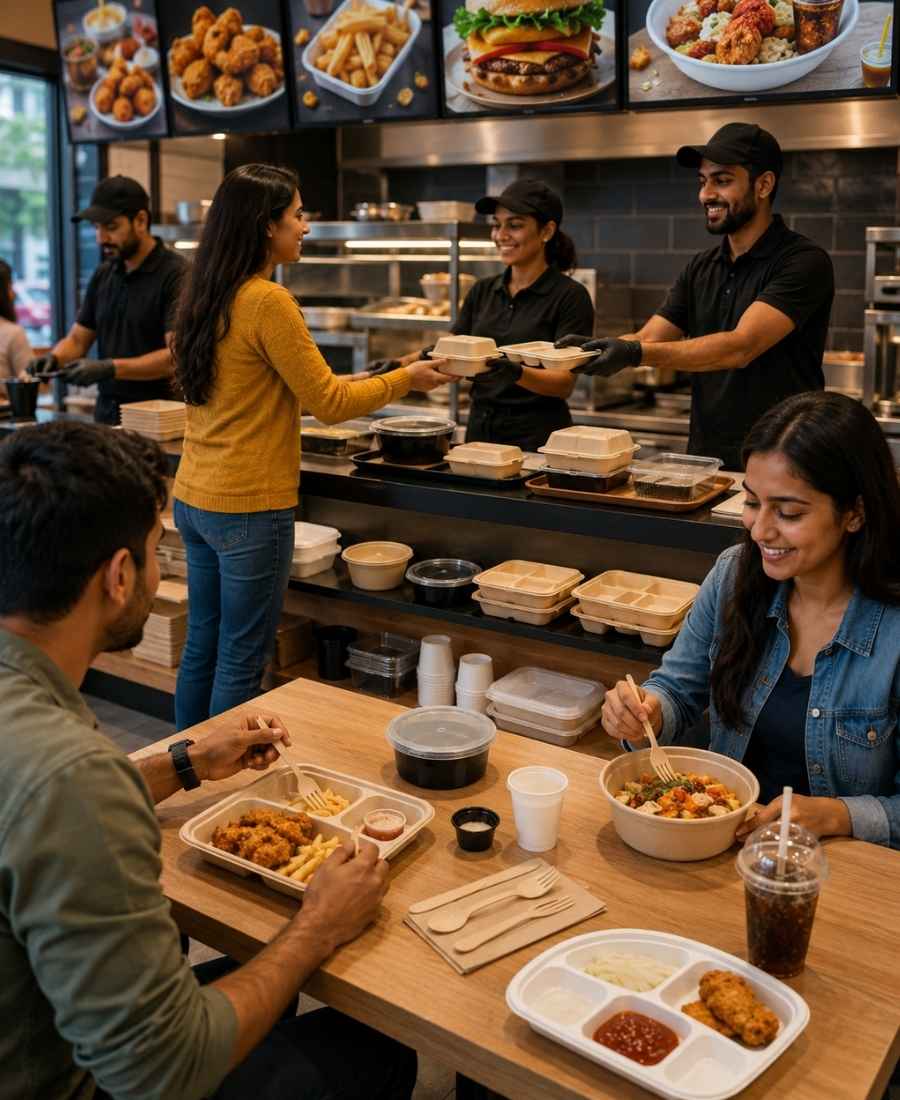 Packaging solutions for fast food shops