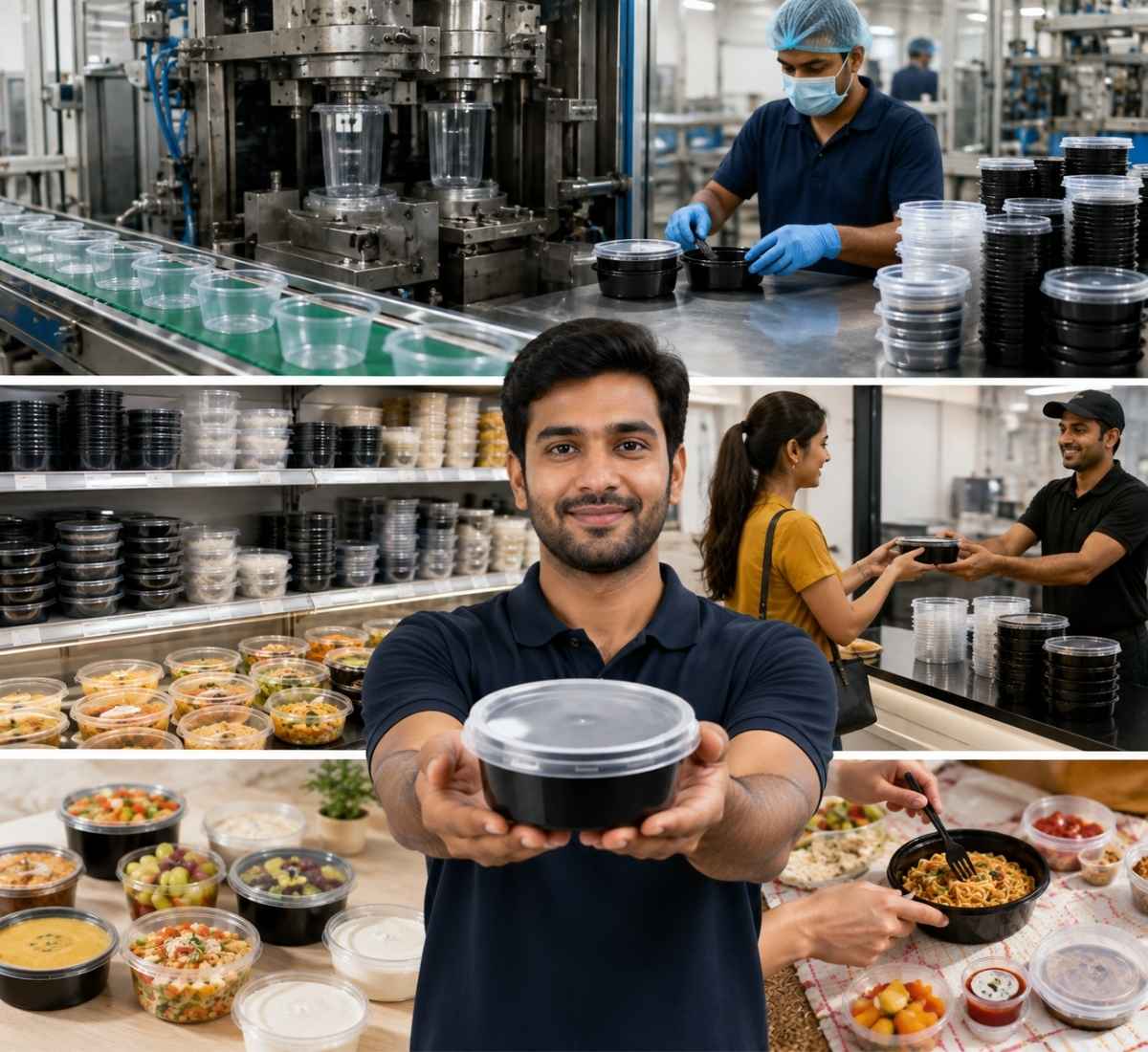 Round food containers